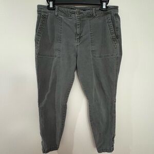 Gap Women’s Utility Jogger Gray‎ Pants With Ankle Zipper And Pockets Size 10